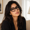 SCK Bold Black Square Eyeglass Frame