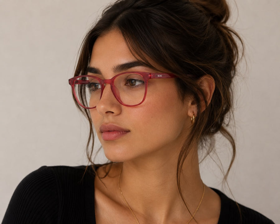 SCK Classic Square Eyeglasses – Crystal Pink