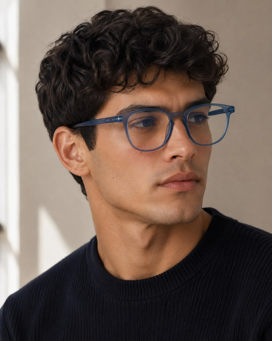 SCK Classic Square Eyeglasses – Crystal Blue