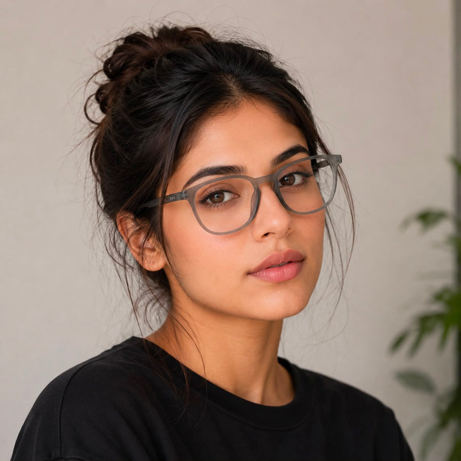 SCK Classic Square Eyeglasses – Crystal Grey